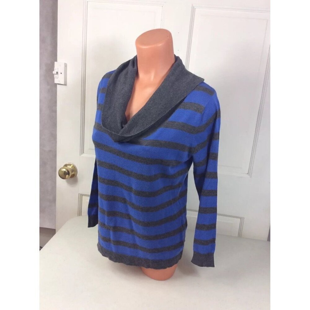 August Silk Stripe Sweater Womens Medium